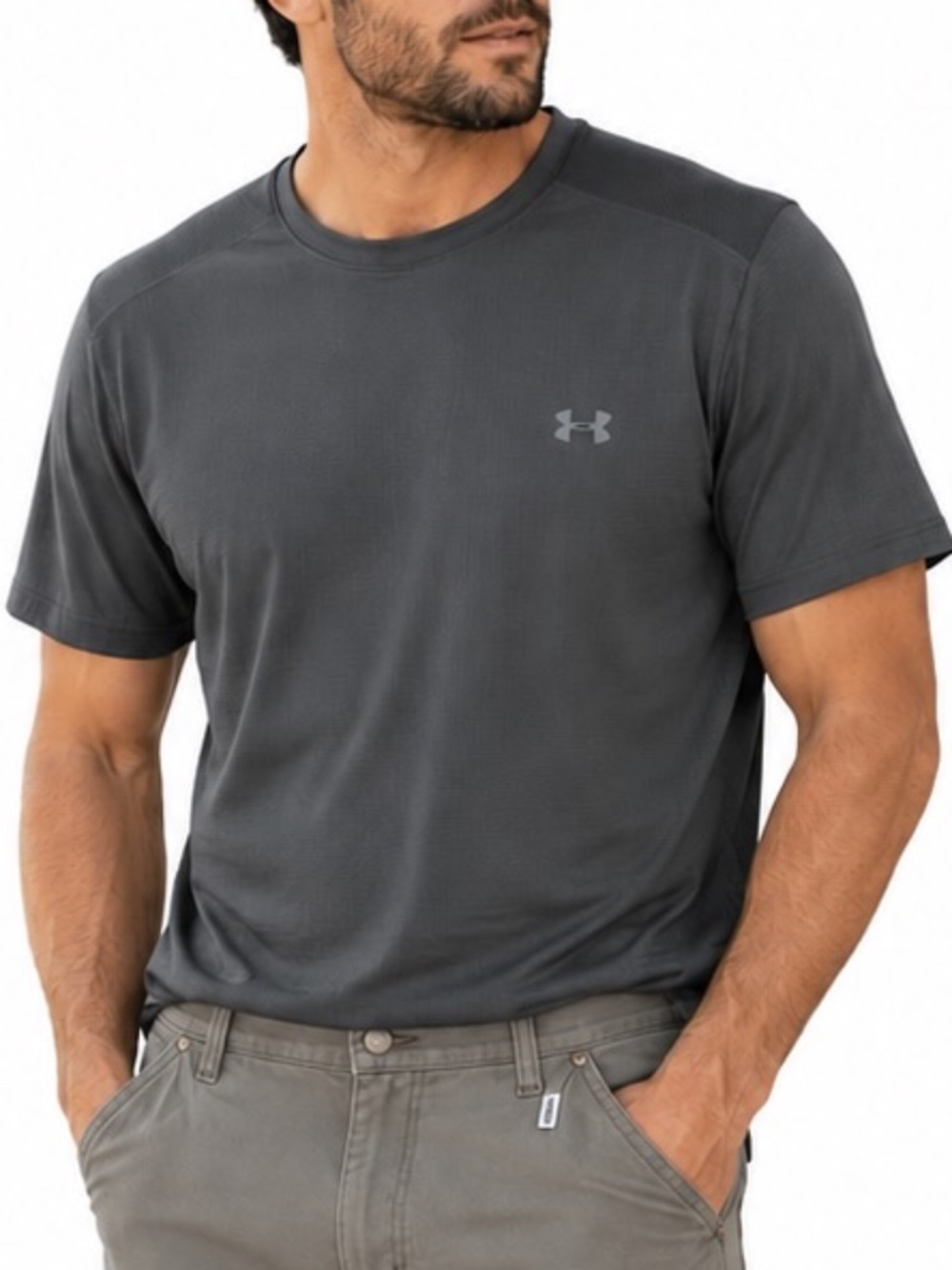 Under Armour T-Shirt Mens Size 2XL Gray Vented Athletic Performance